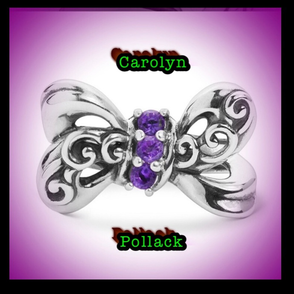 New Carolyn Pollack genuine amethyst on sterling silver ring.